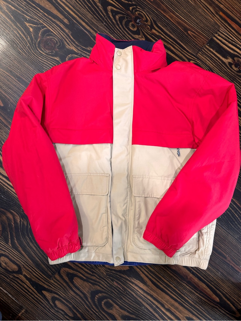 JCrew Wallace & Barnes Men’s Shoreline Jackets Size Large Red, Cream/Tan & Blue